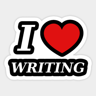 I Love Writing Sticker